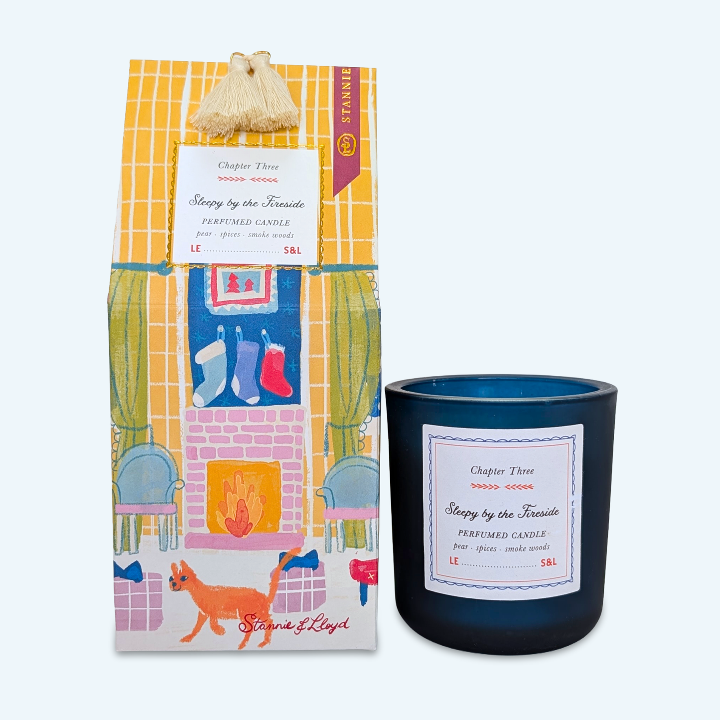 Holiday Storybook Candle - Sleepy by the Fireside