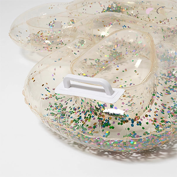 Kids Lie-On Float Cotton Candy Glitter