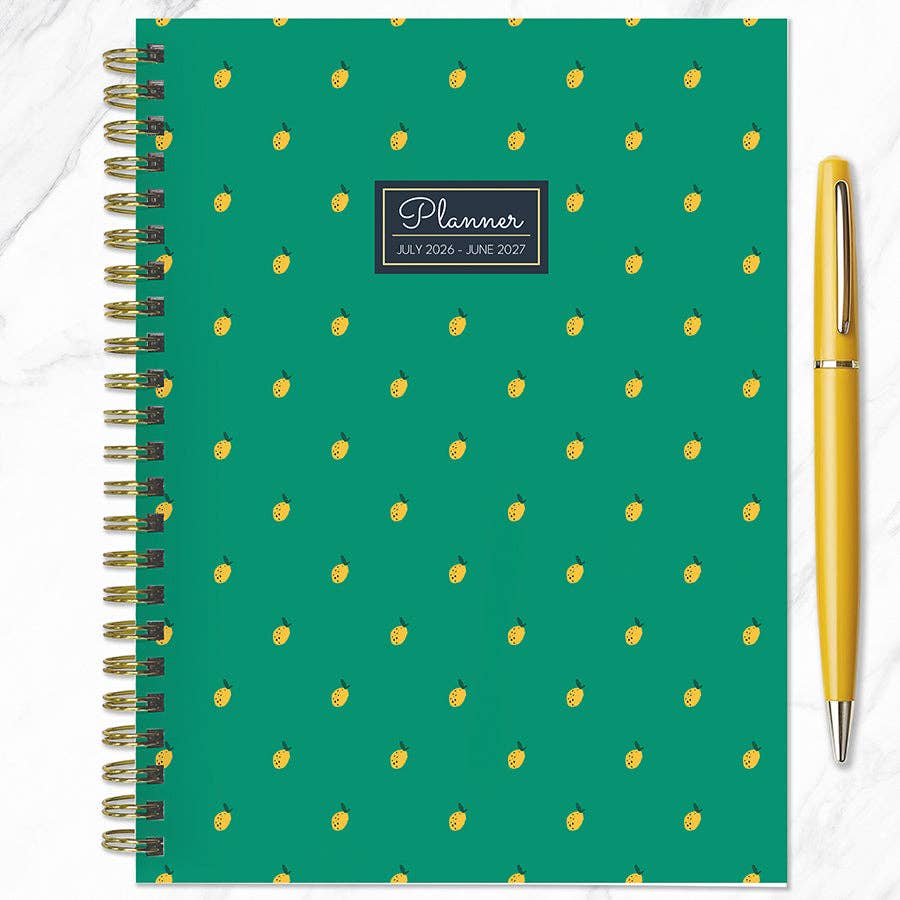 July 2026 - June 2027 Lovely Lemon Weekly Monthly Planner