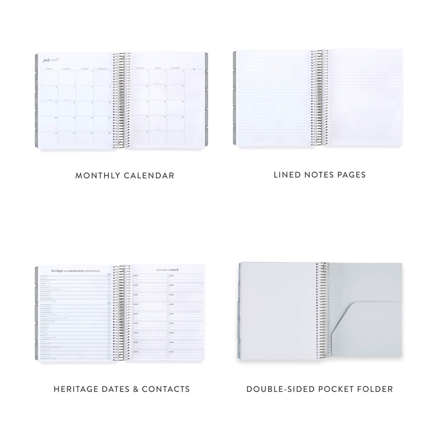 7x9 Horizontal Life Planner - Popping Petals design