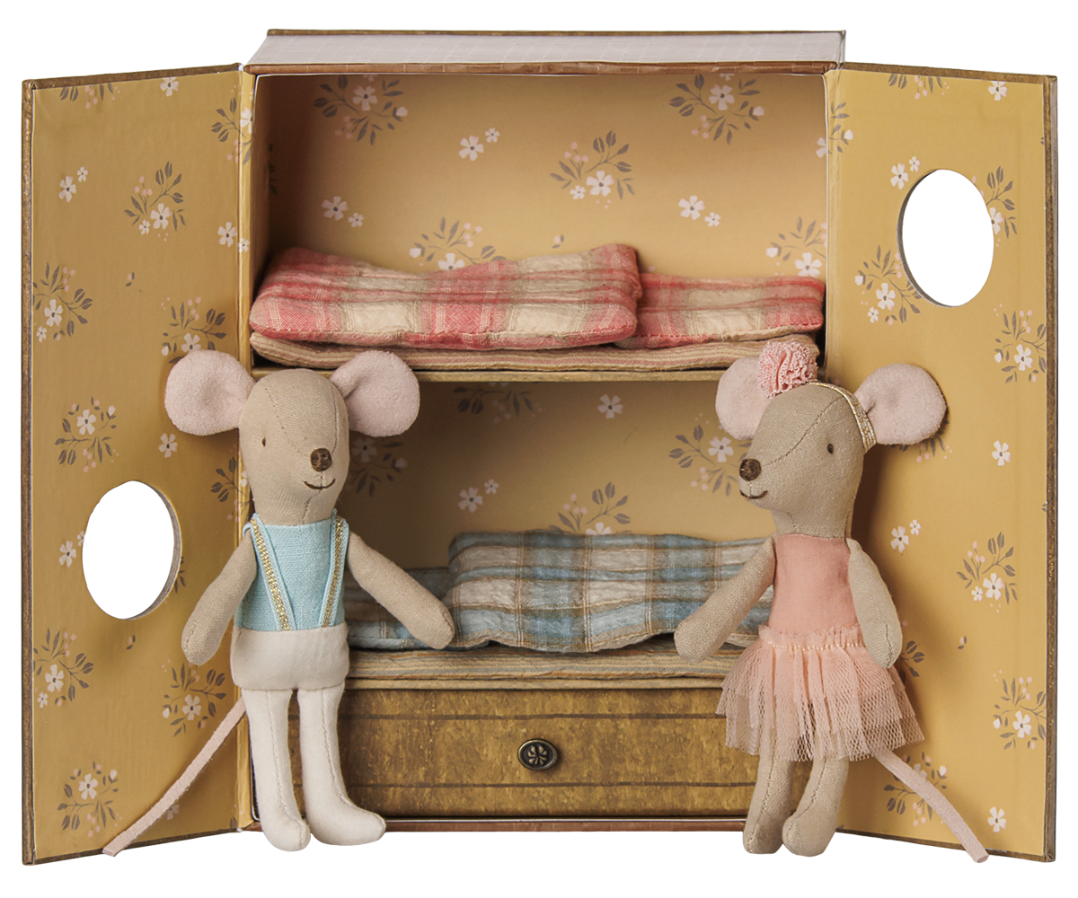 Ballet mice in Dance Studio, Little Sister and Little Brother