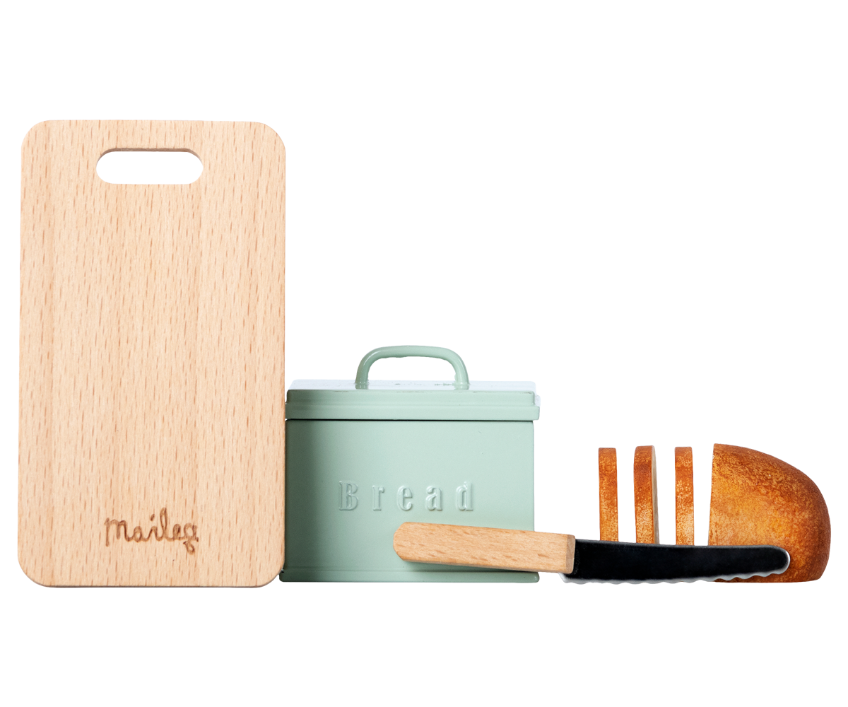 Bread Box w/ Utensils, Miniature