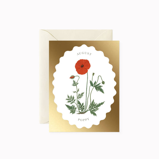BIRHT MONTH FLOWER | AUGUST | greeting card