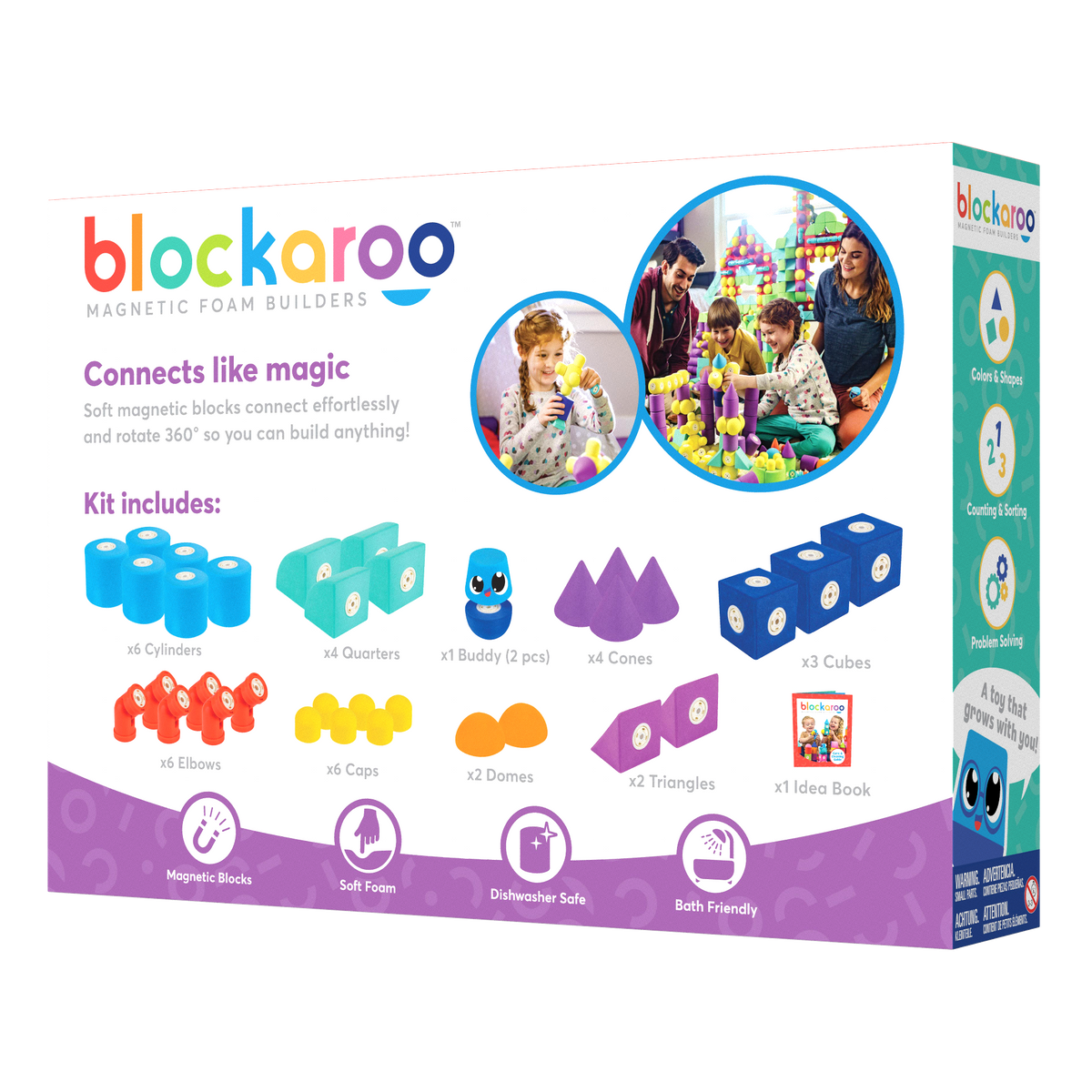 Blockaroo Magnetic Foam Blocks, 35-Pc Castle Set, Ages 3+