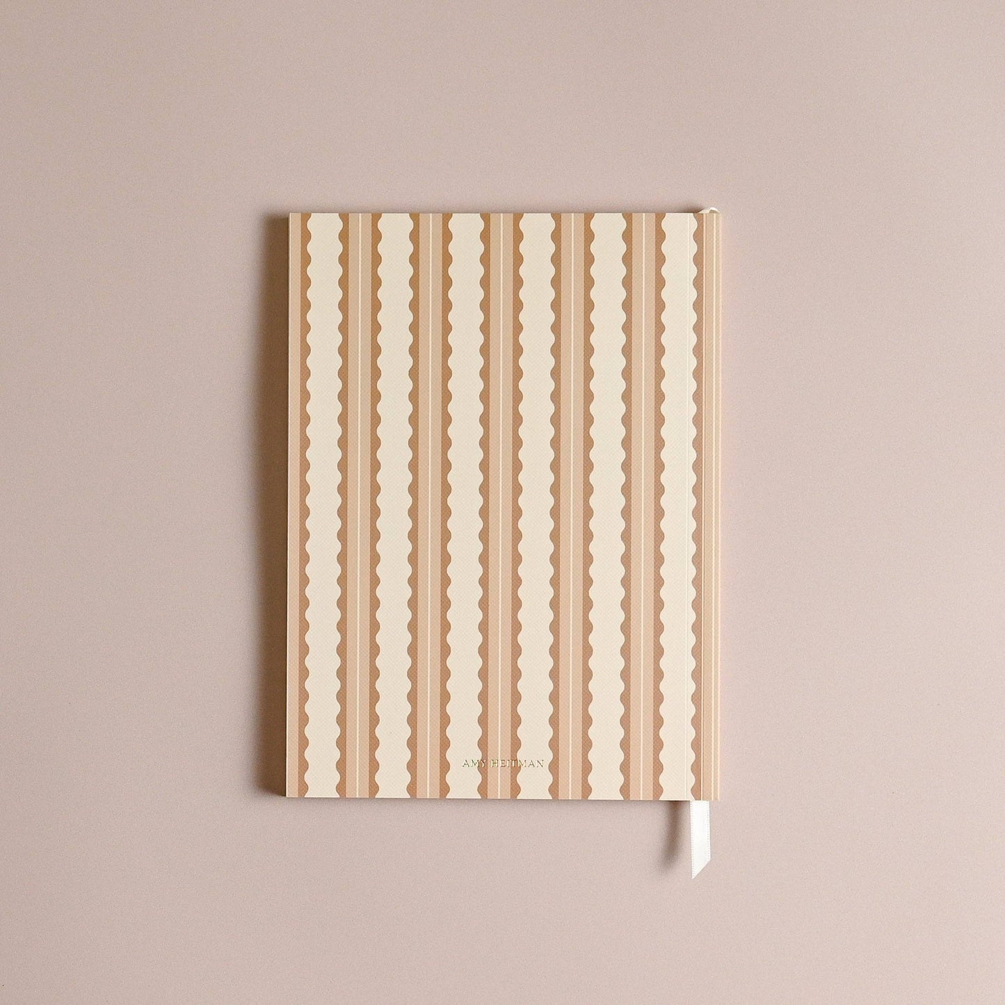 Tan Scalloped Stripe Soft Cover Journal