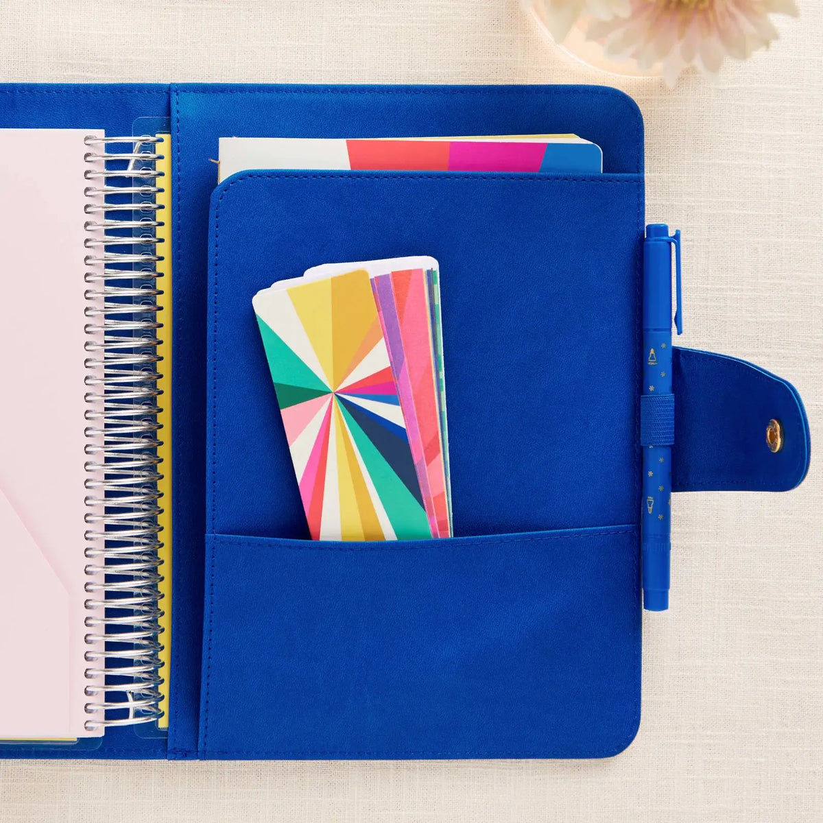 7x9 Clear Planner Folio - Royal Blue