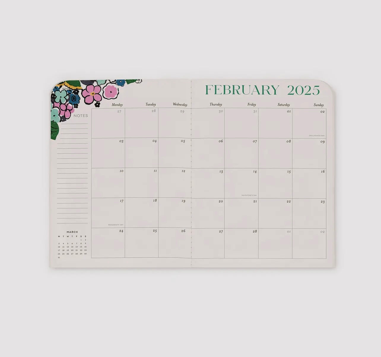 2025 Monthly Agenda, Florale