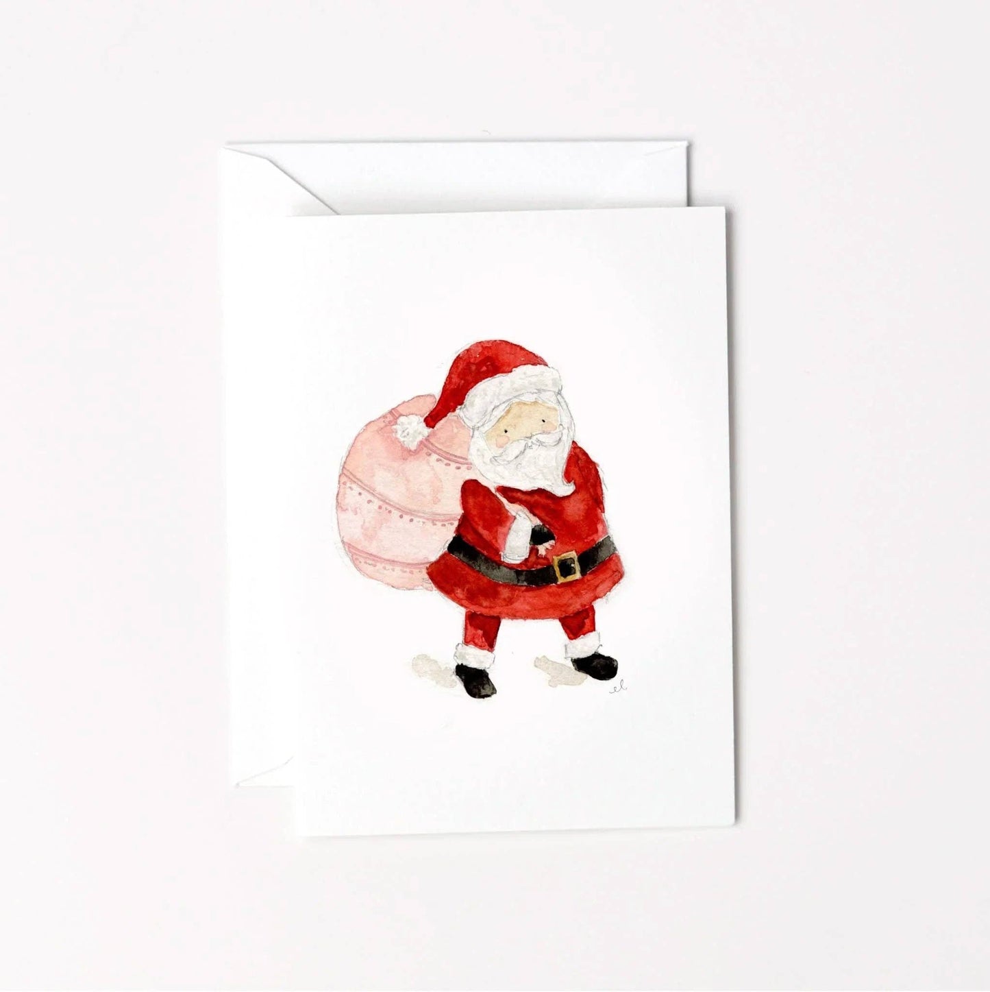 Santa bag christmas mini enclosure notecard