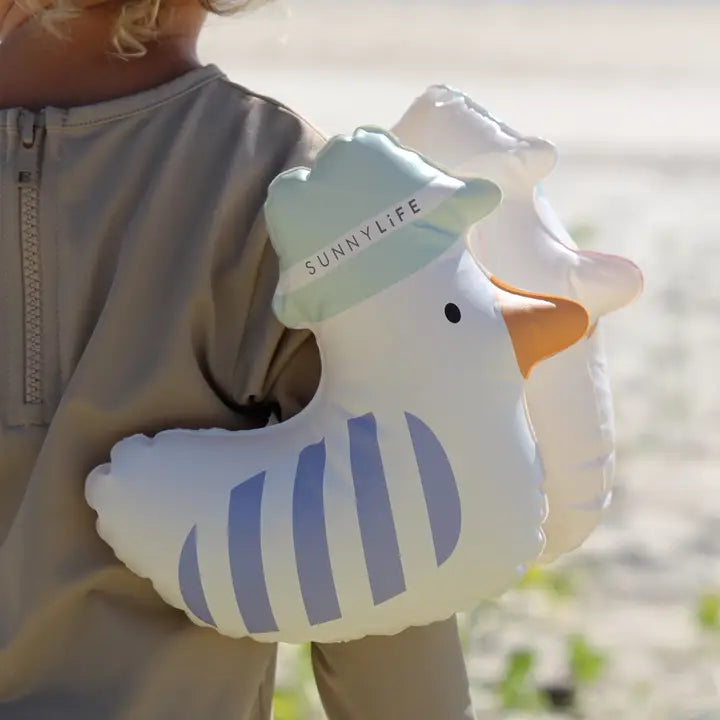 Kids Inflatable Arm Bands Sid the Seagull Blue Stripe