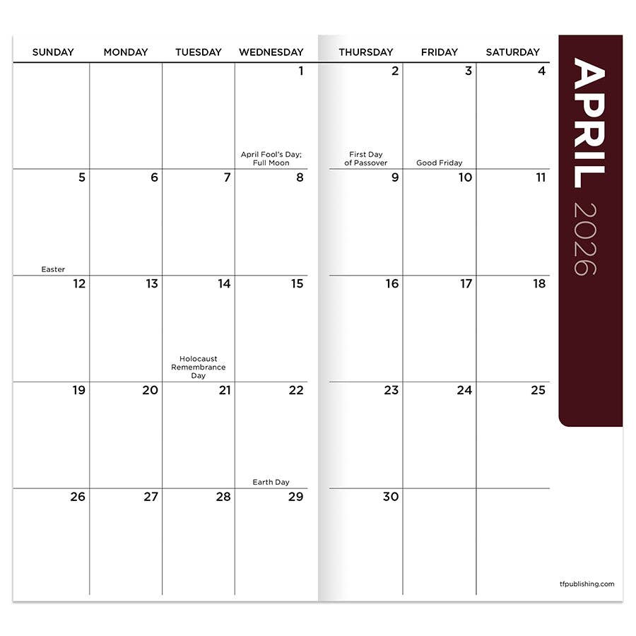 2026-2027 Checkerboard Small Monthly Pocket Planner