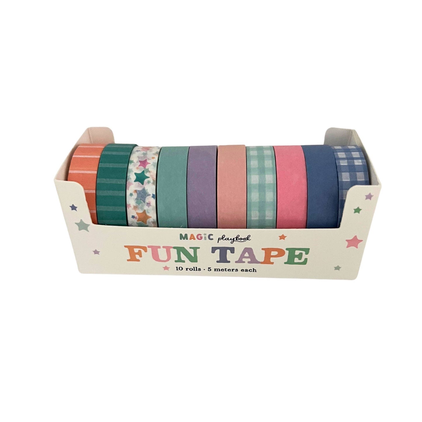 Fun Washi Tape Set - 10 Colorful Rolls, 5 Meters Each