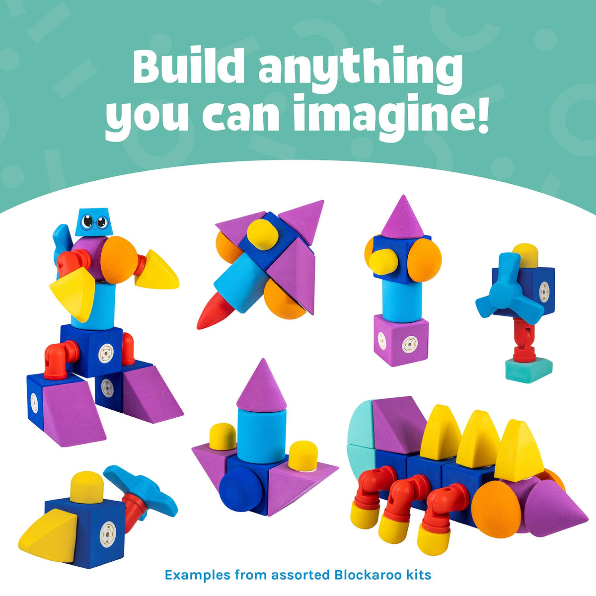 Blockaroo Magnetic Foam Blocks, 35-Pc Castle Set, Ages 3+