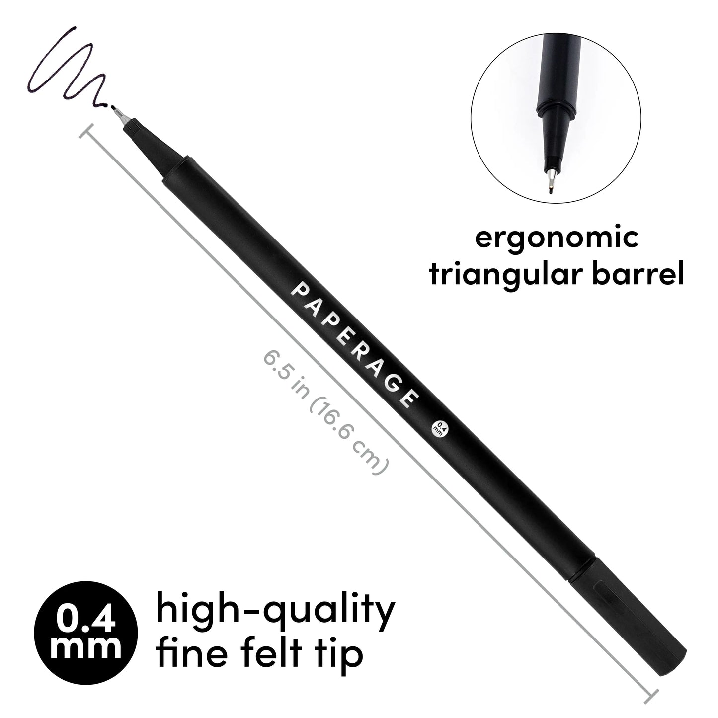 12 Pack Felt Tip Fine Line Pastel Marker Pens With Case