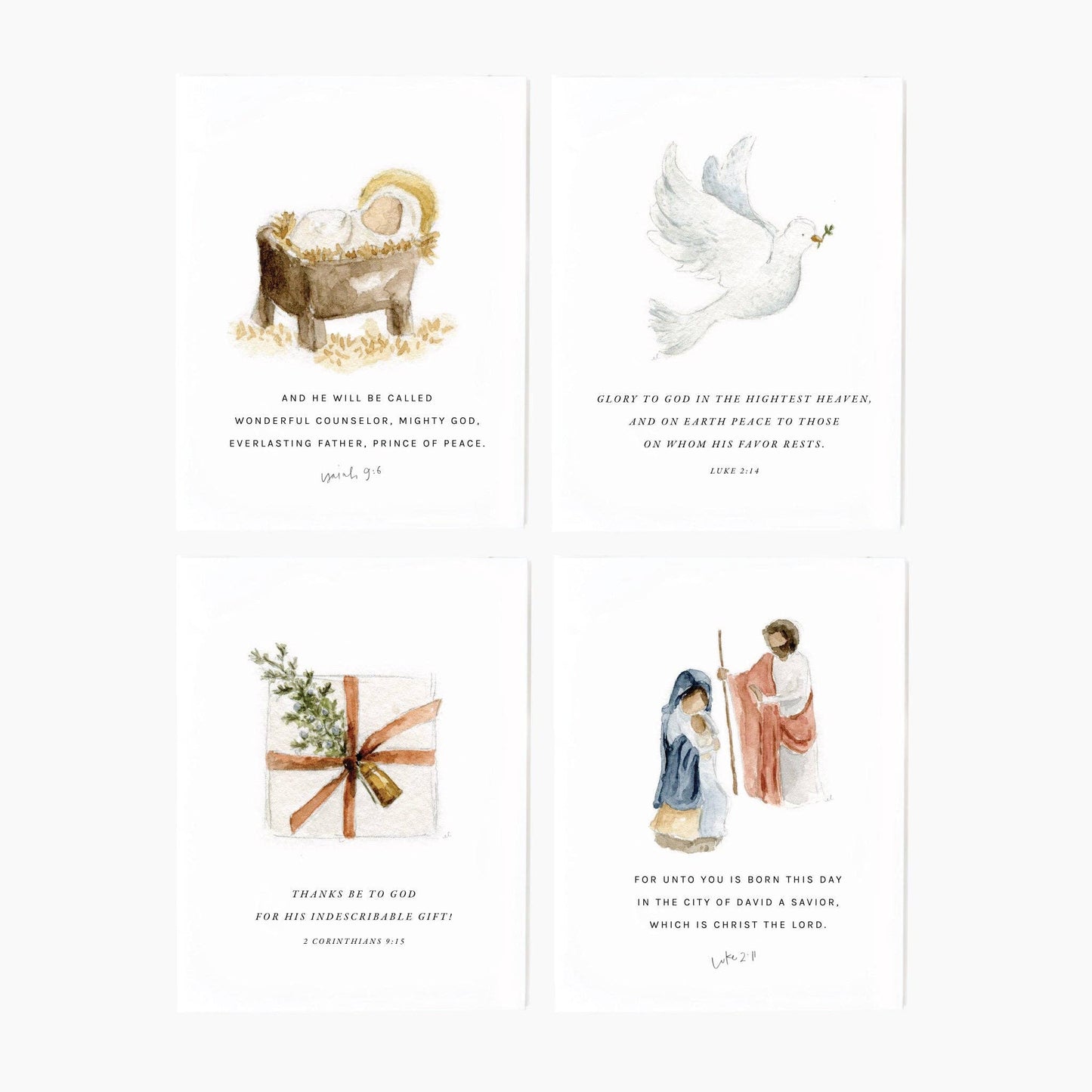 Christmas scripture notecard set