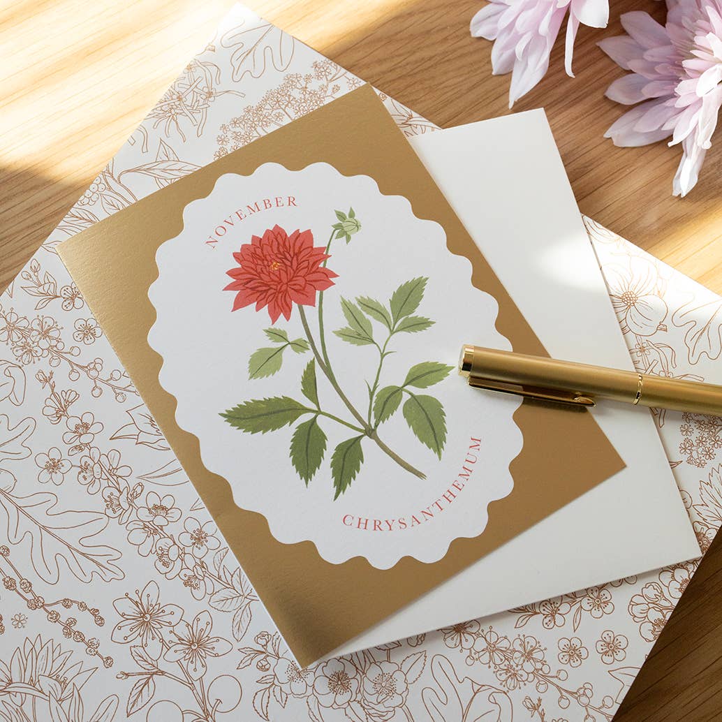 BIRHT MONTH FLOWER | NOVEMBER | greeting card
