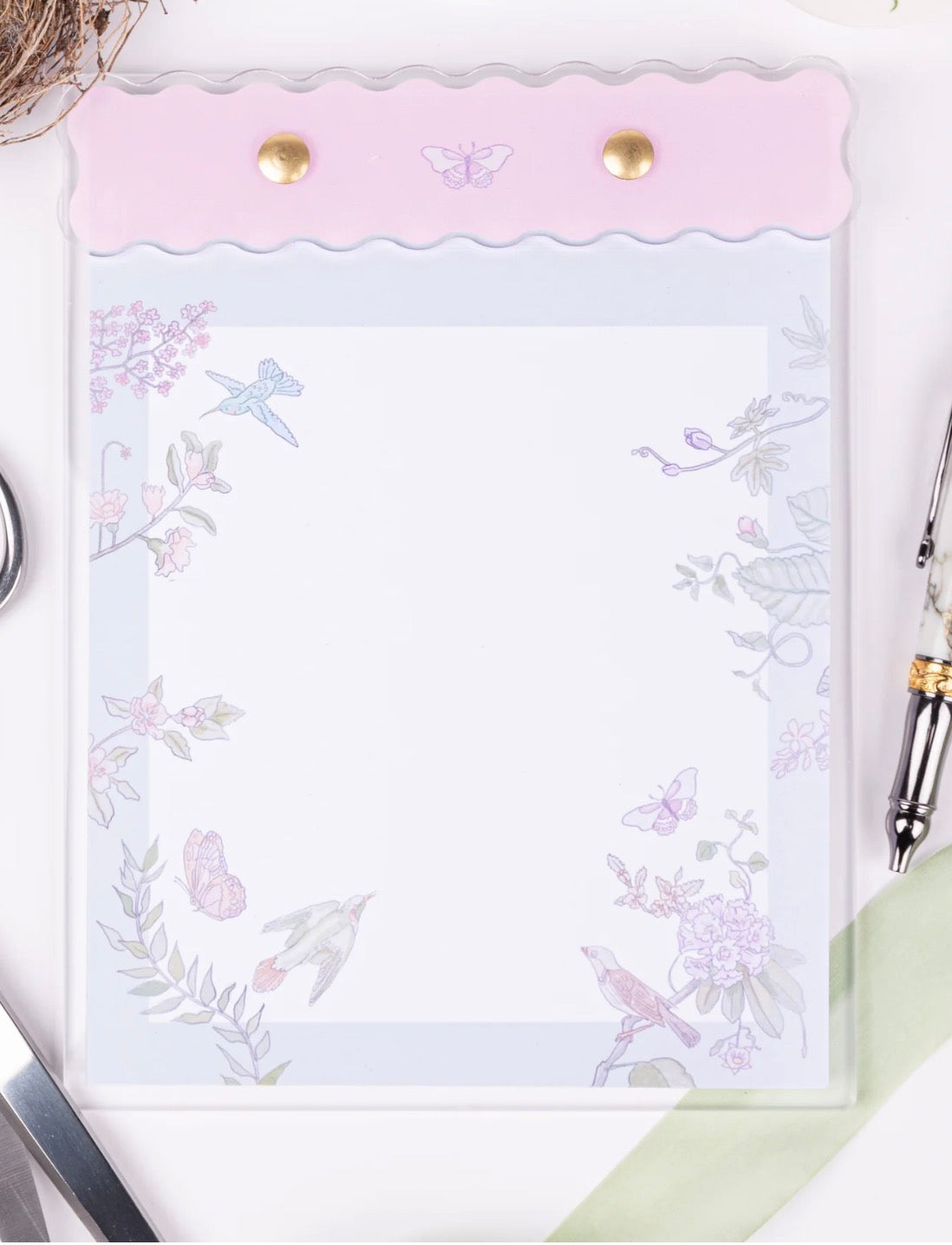 Swag Bird and Flower Large Notepad