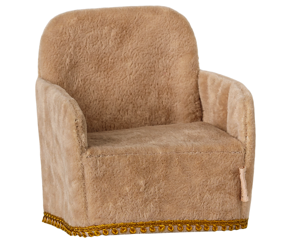 Maileg Mouse Folding Chair, Mouse in Powder