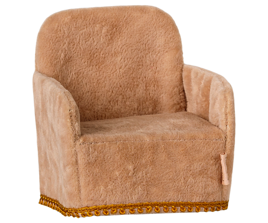 Maileg Mouse Folding Chair, Mouse in Powder