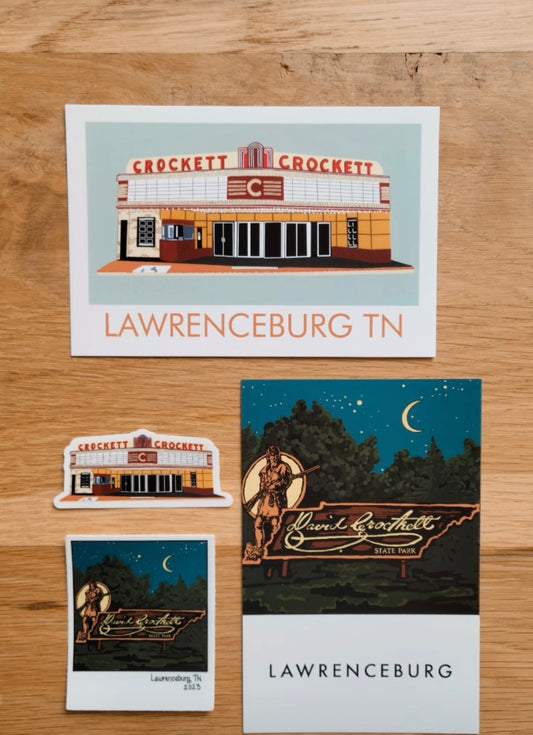 Hometown Highlights: Postcard & Stickers from local landmarks