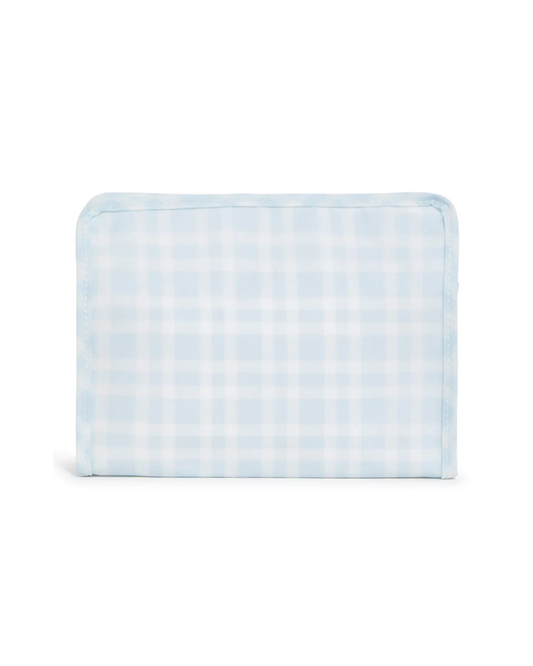 Roadie Large Zip Pouch - Pimlico Plaid Blue
