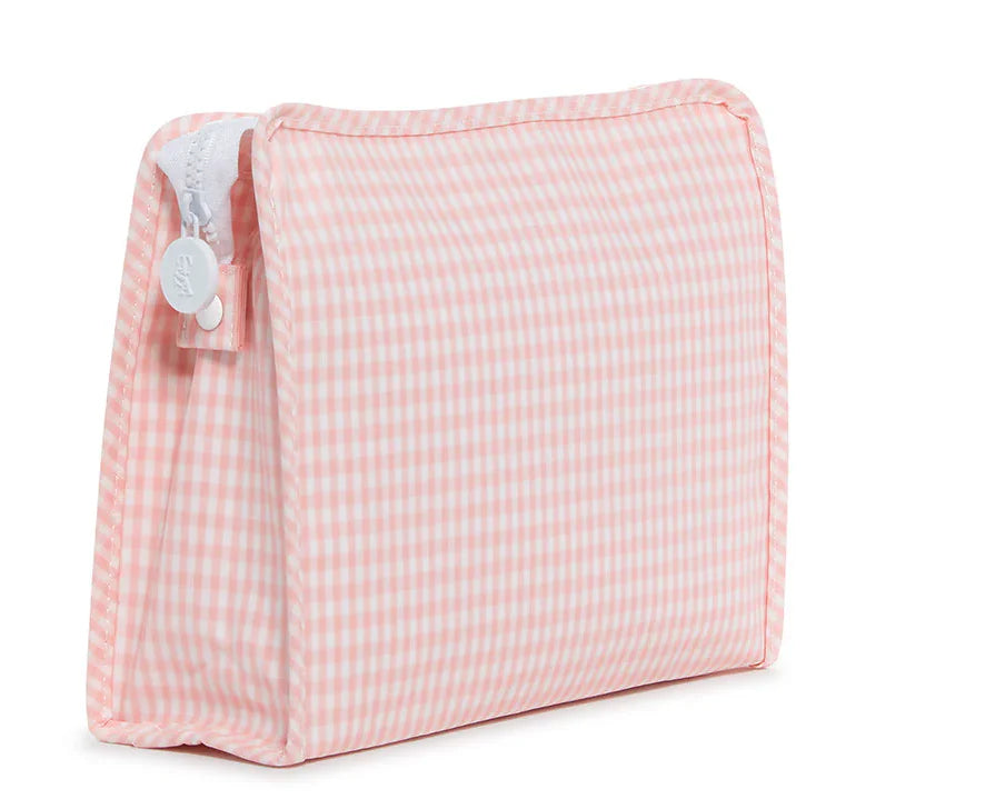 Roadie Large Zip Pouch - Gingham Taffy