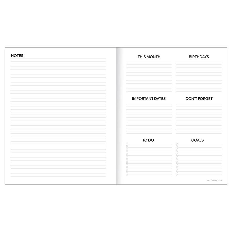 July 2026 - June 2027 Trailing Blooms Medium Monthly Planner