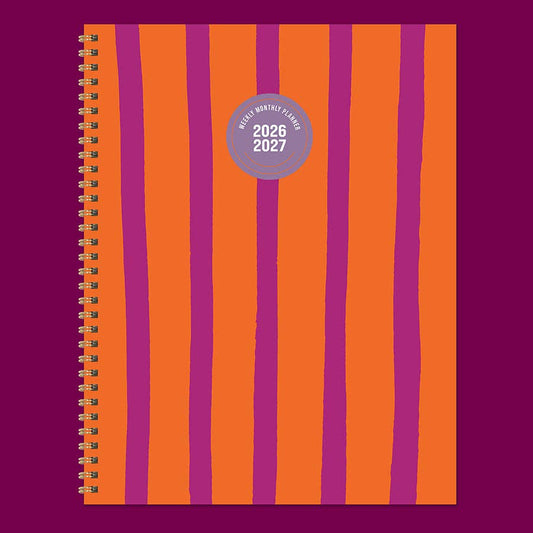 Statement Stripe Large Weekly Monthly Planner 2026-2027