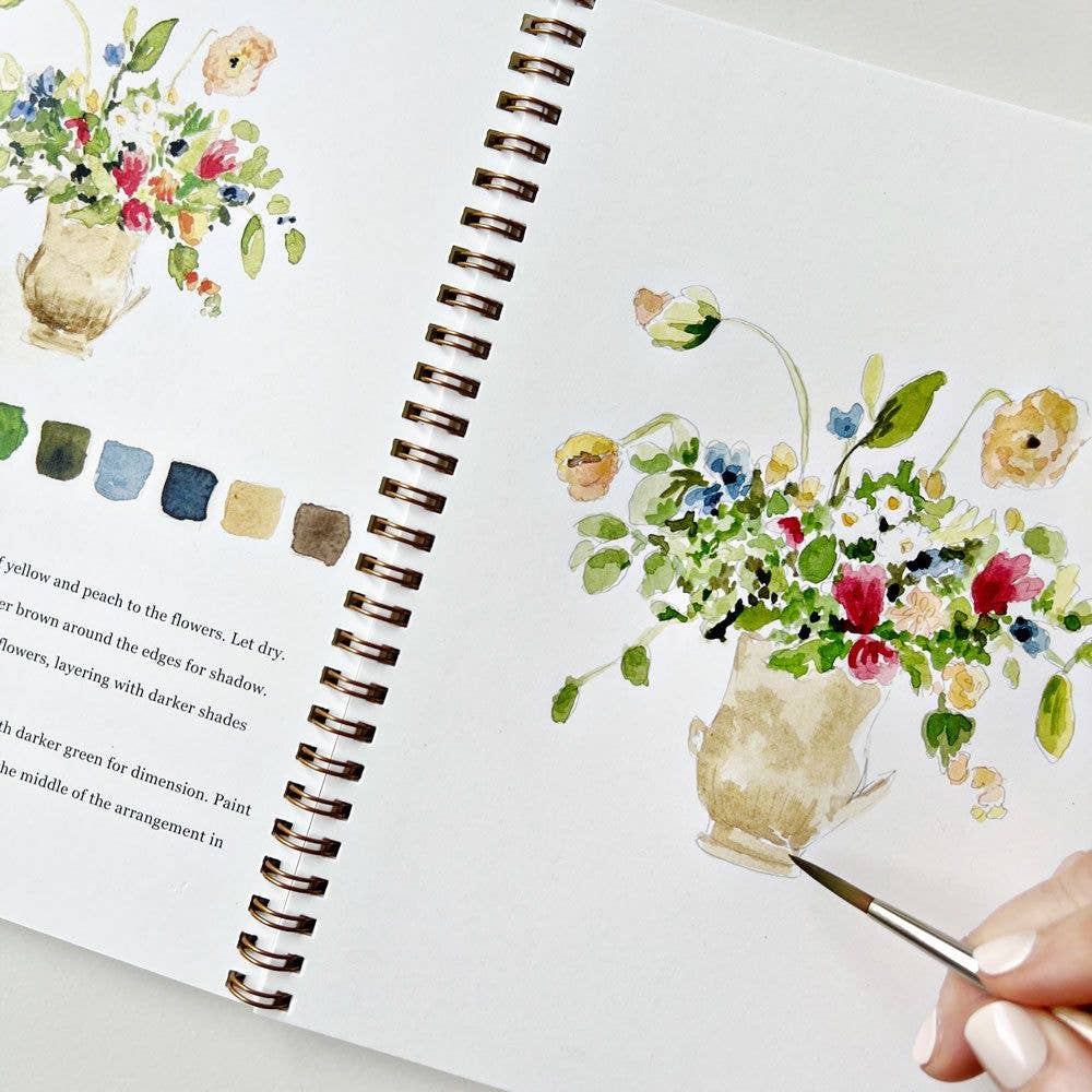 bouquets watercolor workbook