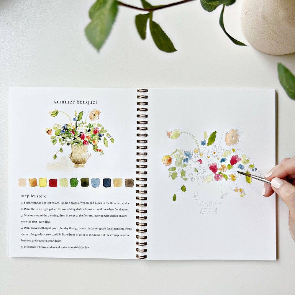 bouquets watercolor workbook