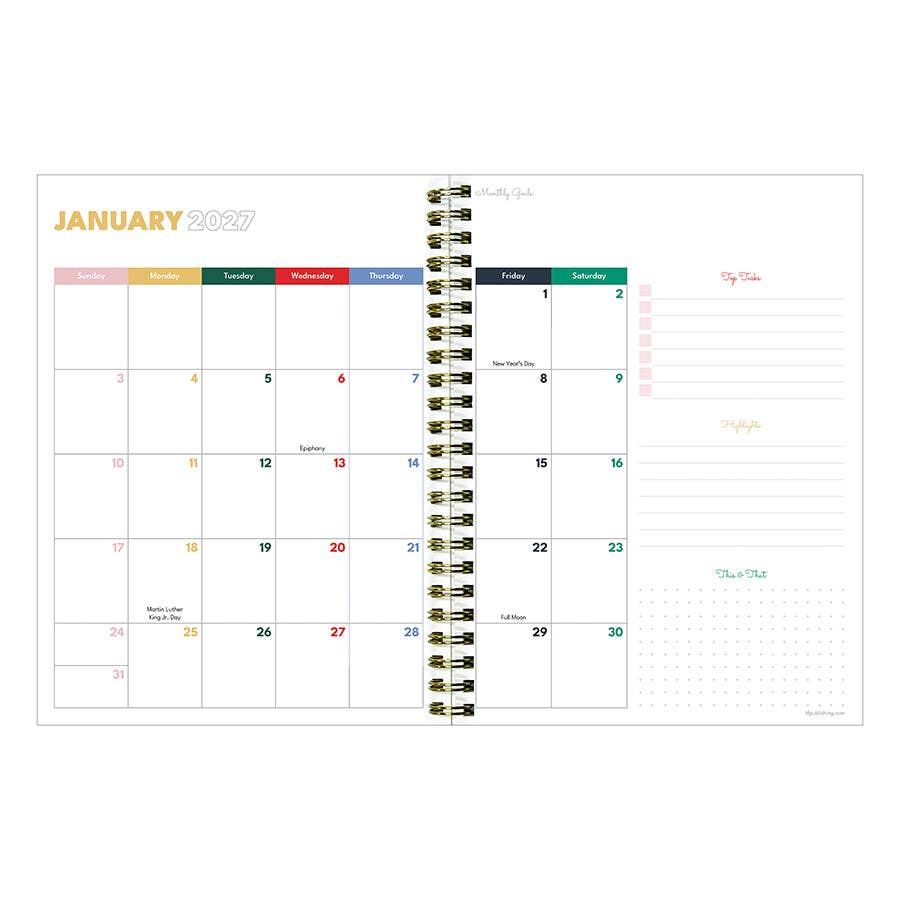 2027 Seagulls Medium Weekly Monthly Planner
