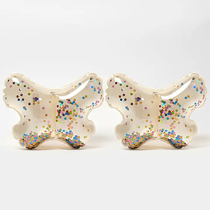 Kids Inflatable Arm Bands Cotton Candy Glitter