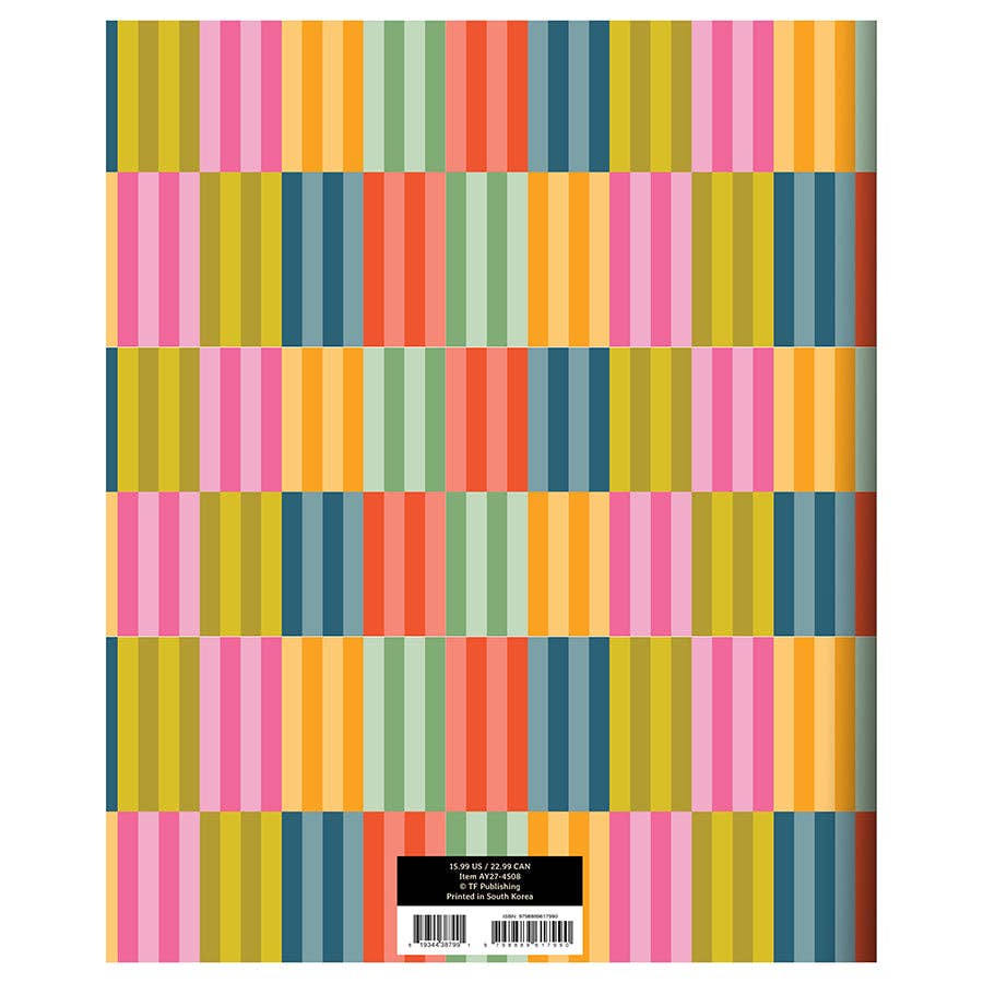 July 2026 - June 2027 Blocked Colors Large Monthly Planner