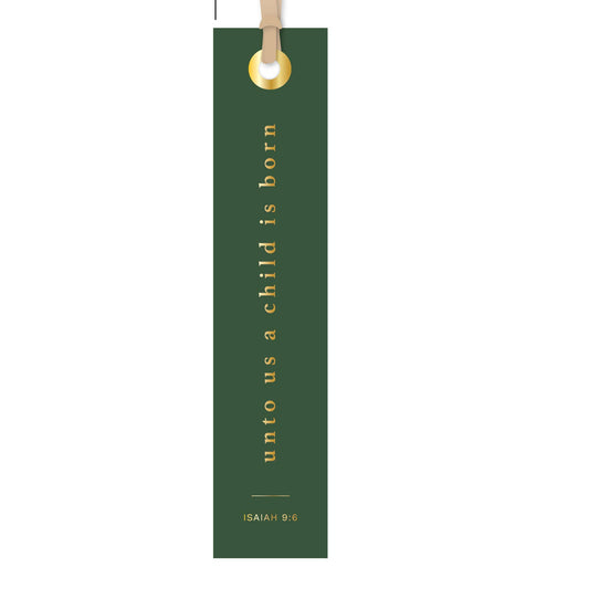 Church Notes Co. "Unto Us A Child is Born" Scripture Bookmark