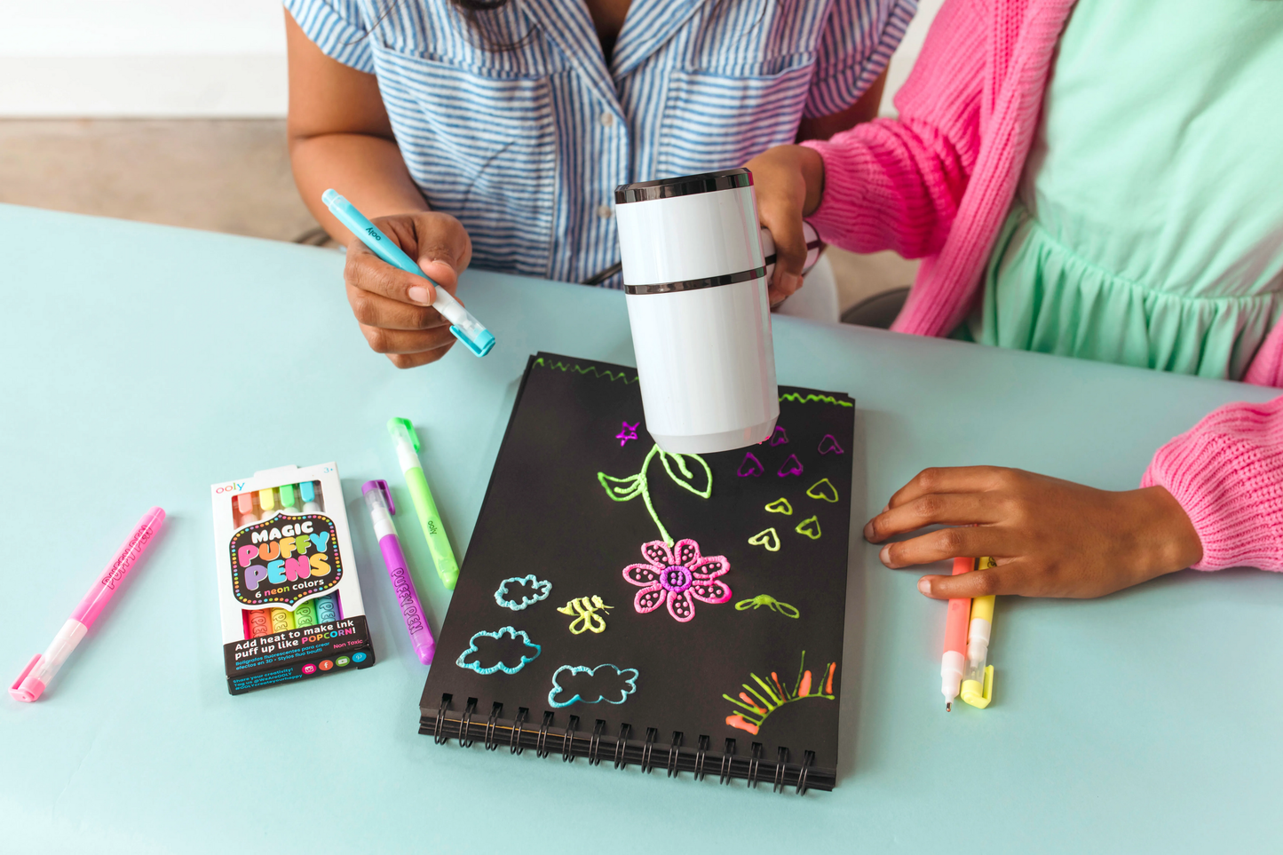 Magic Puffy Neon Pens