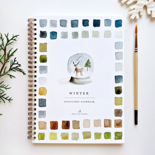 Winter watercolor workbook presale