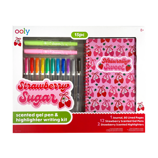 Strawberry Sugar: Scented Gel Pen & Highlighter Writing Kit