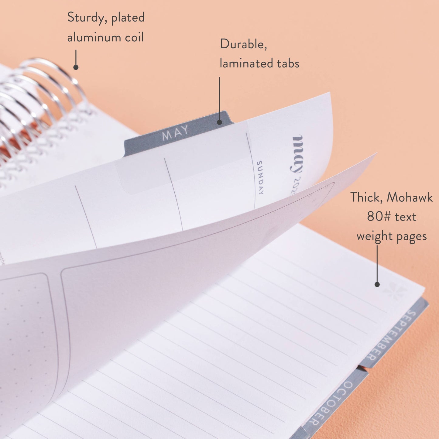 7x9 Horizontal Life Planner - Popping Petals design