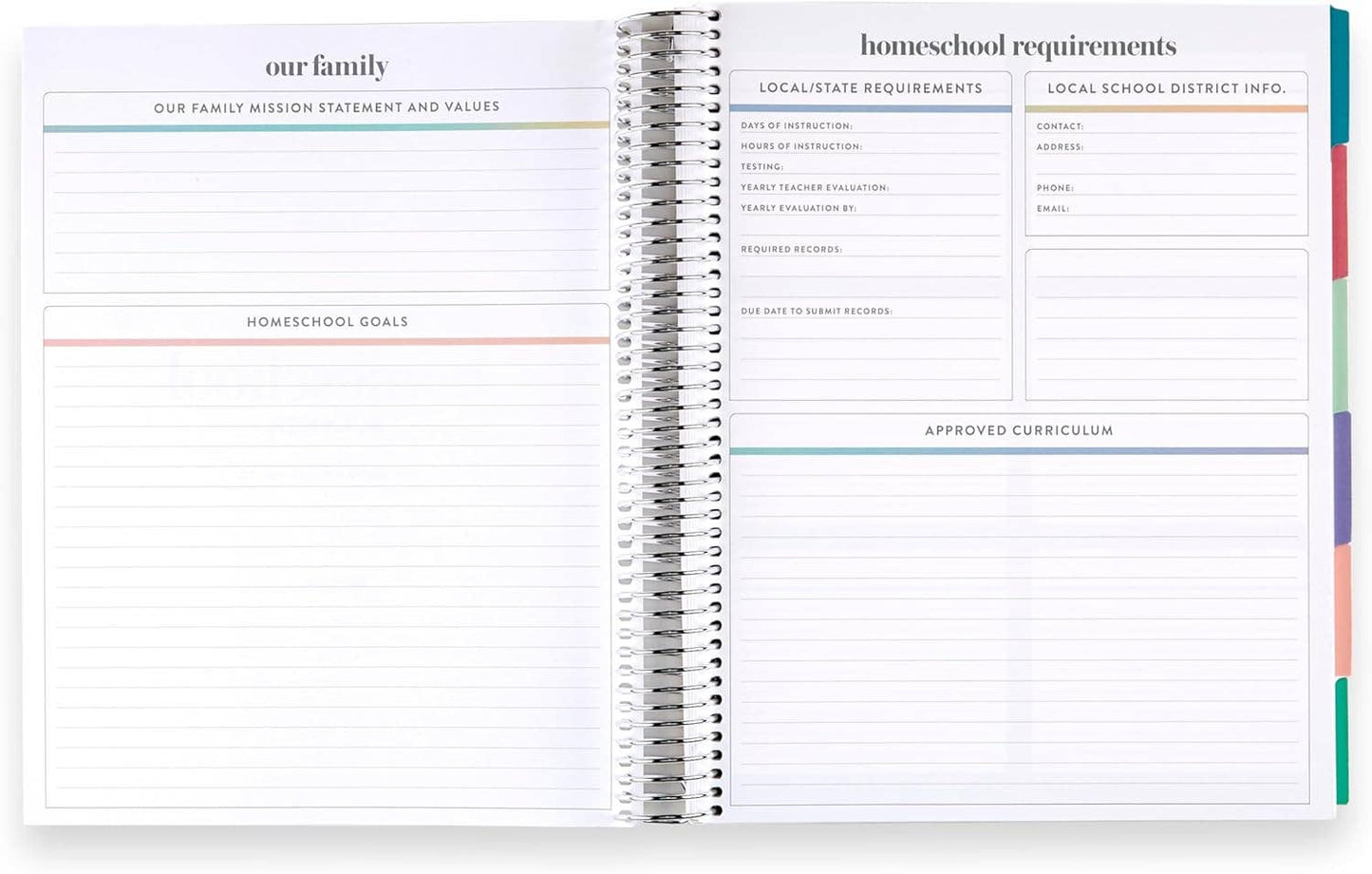 8.5x11 Homeschool Planner - School Supplies