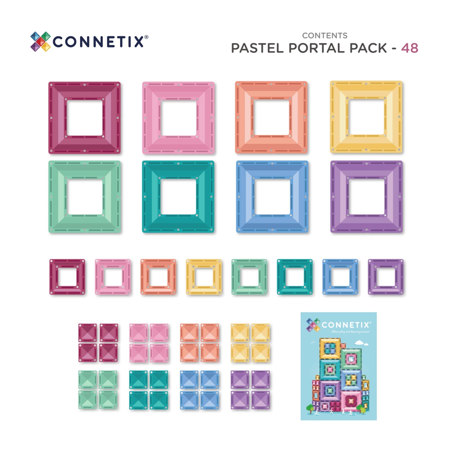 Connetix Pastel Portal Pack 48 pc