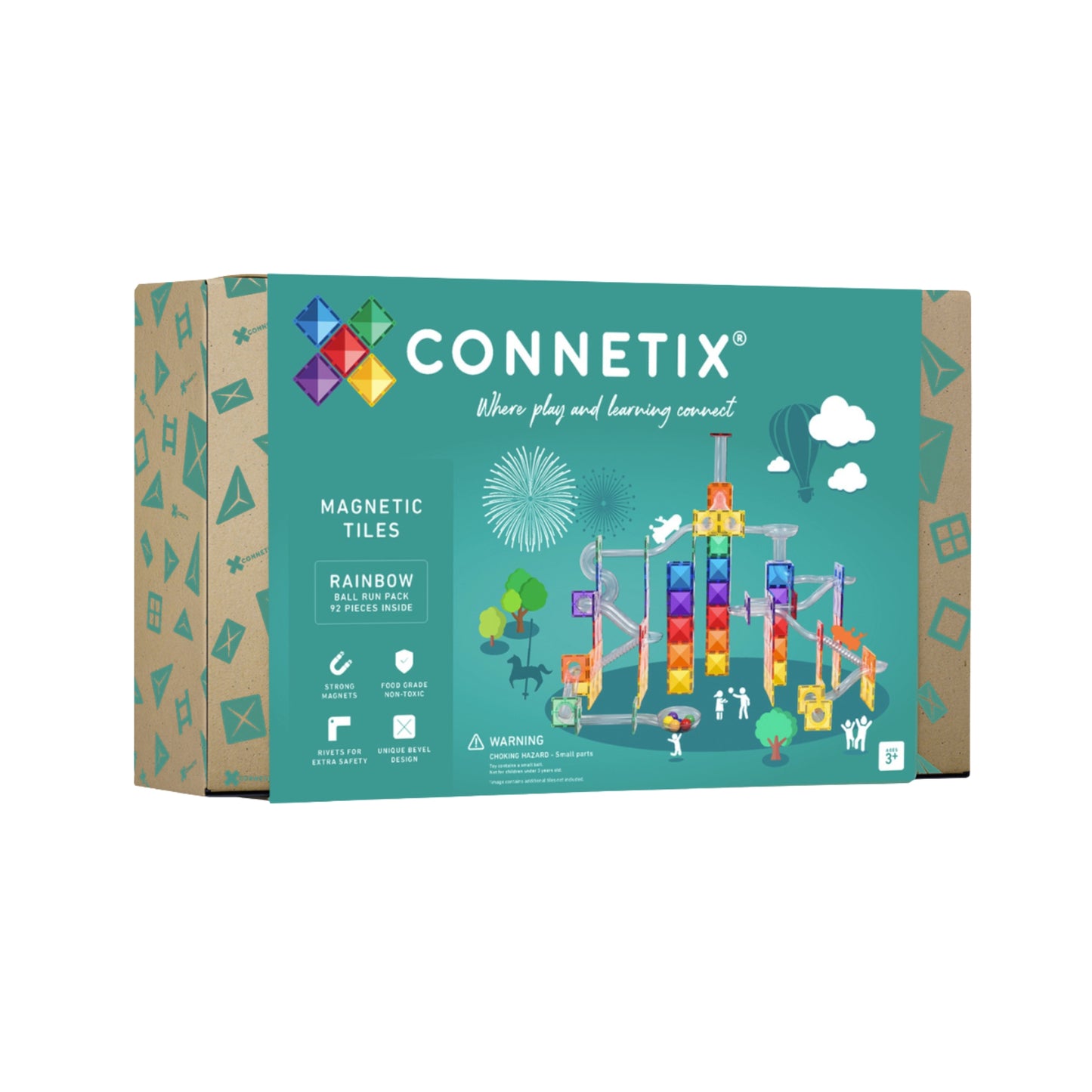 Connetix Rainbow Ball Run Pack 92 pc