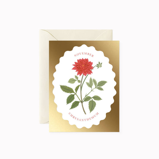 BIRHT MONTH FLOWER | NOVEMBER | greeting card