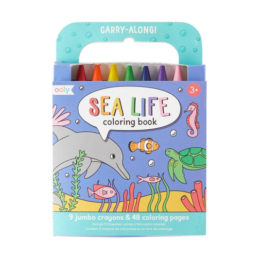 Carry-Along Coloring Book Set - Sea Life - 10 PC Set