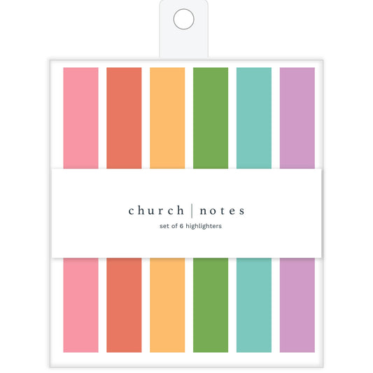 Church Notes Co. Radiant Highlights — Bible Study Highlighter Set of 6 Colors