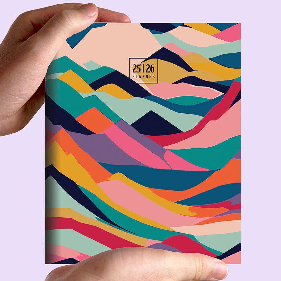 Peaks and Valleys Medium Monthly Planner 2025-2026