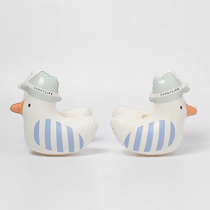 Kids Inflatable Arm Bands Sid the Seagull Blue Stripe
