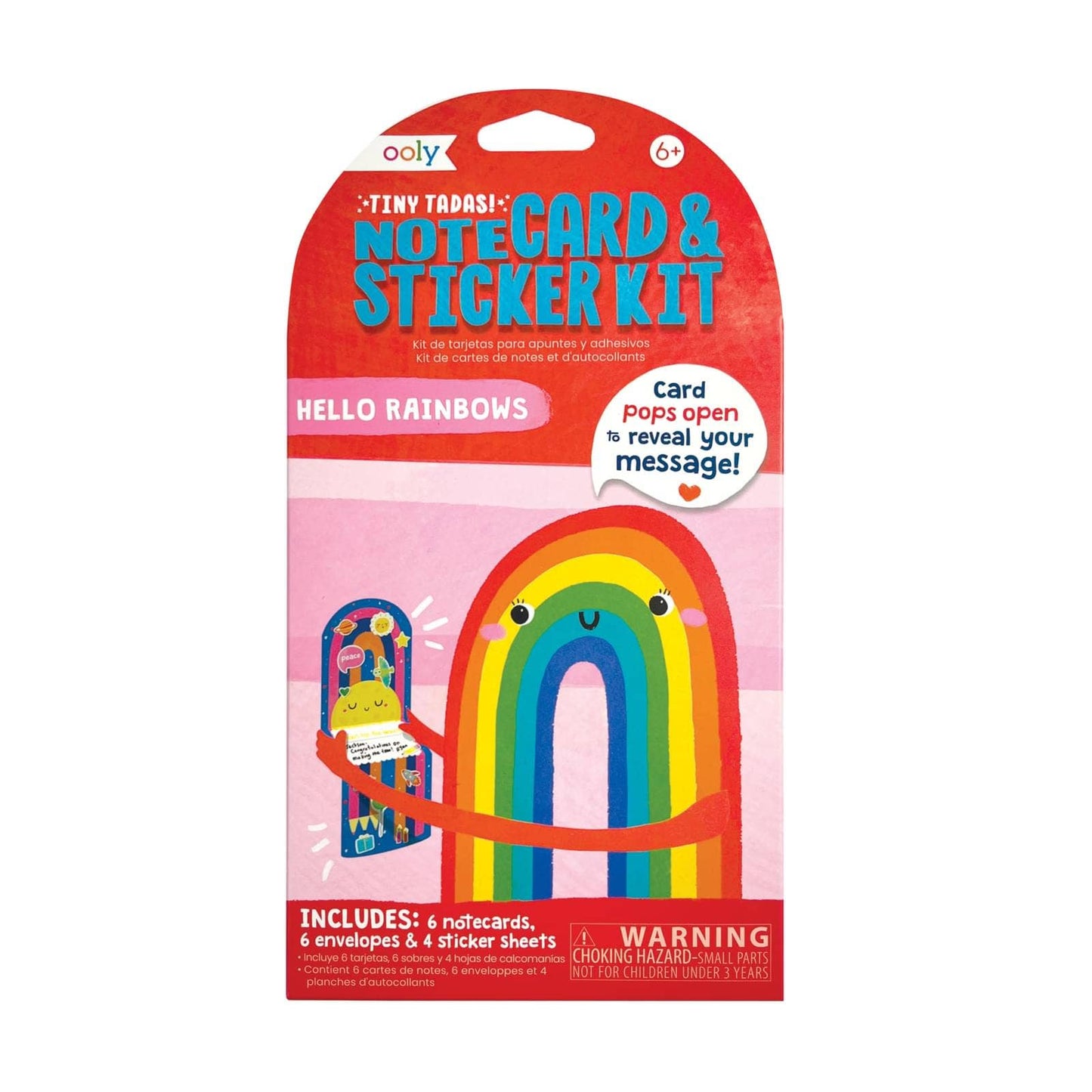 Tiny Tadas!: notecard & Sticker Kit - Hello Rainbows (Set of