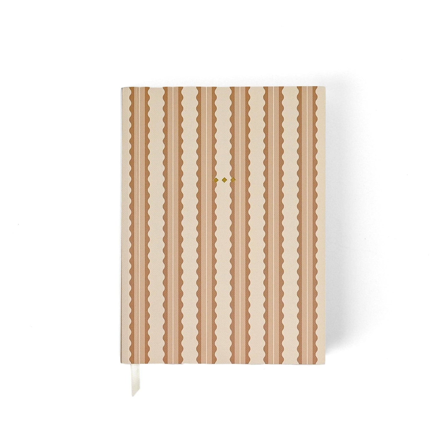 Tan Scalloped Stripe Soft Cover Journal