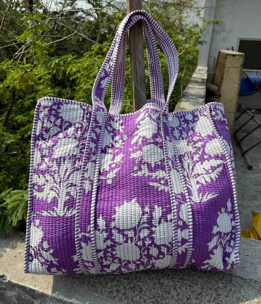 Cotton Quilted Tote Bag