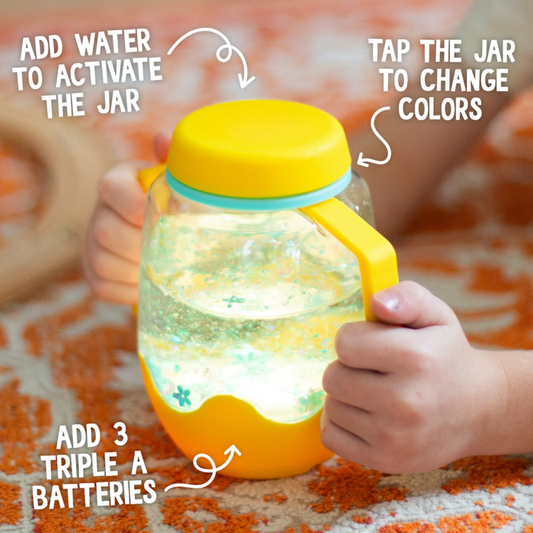 Glo Pals Yellow Sensory Play Jar (NEW)