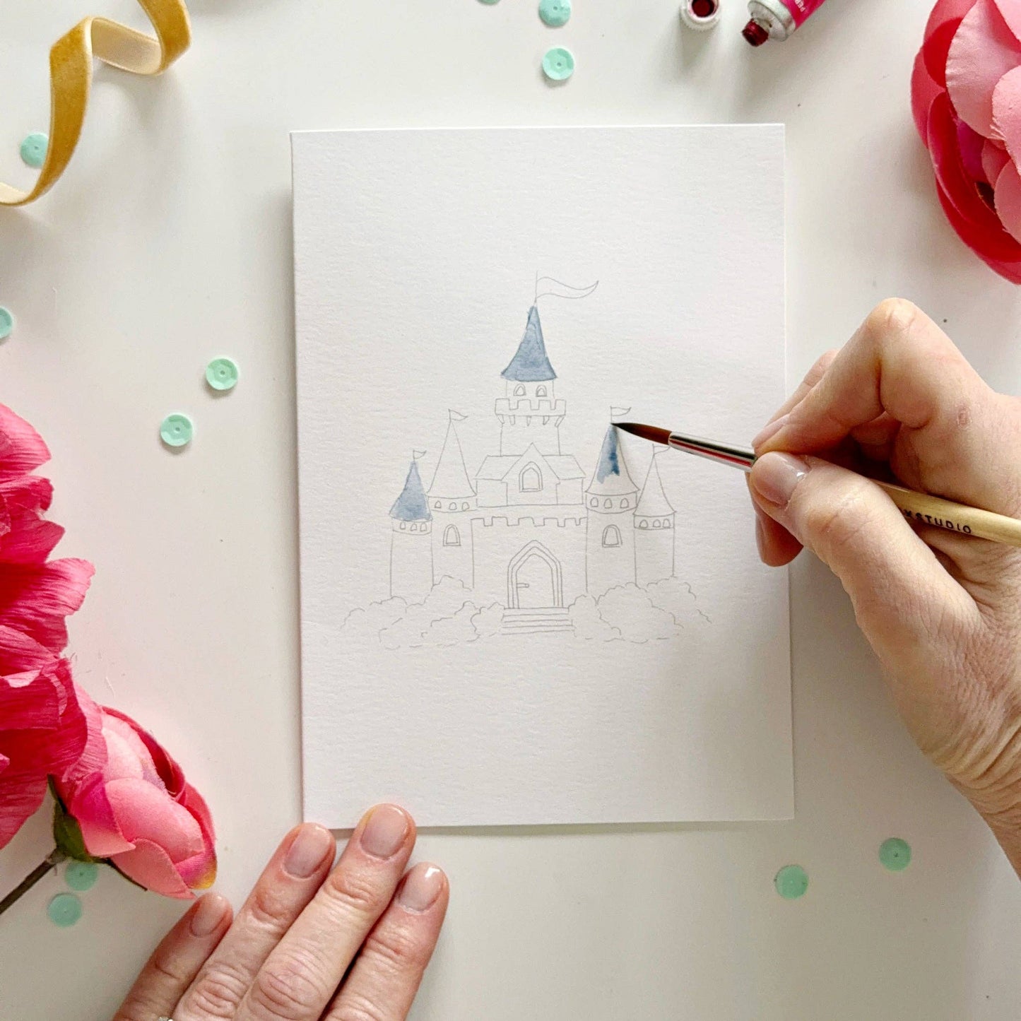 Emily Lex Studio Fairytale Paintable Watercolor Notecard Set